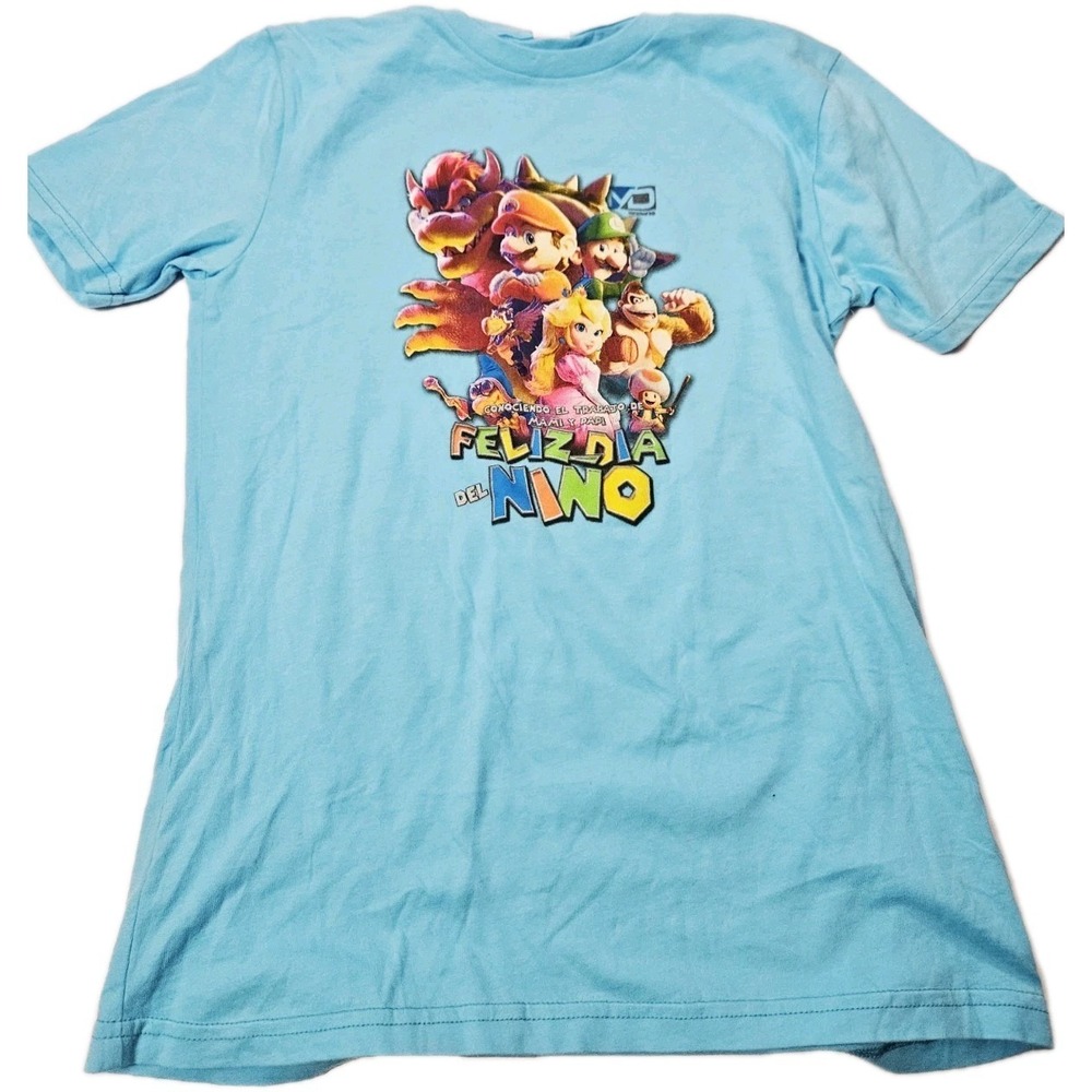 Super‎ Mario Brothers Youth Size XL T-Shirt Giant Character Group Over Colorful